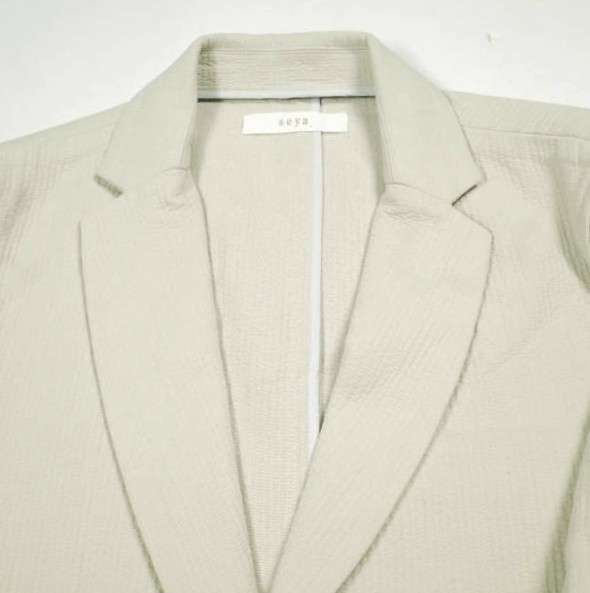 新品 seya. セヤ 20SS SUMMER BLAZER SASHIKO TRIPLE COTTON 刺し子サマーブレザー BW03-3 M DUNE 定価92, ジャケット Cristaseya_3