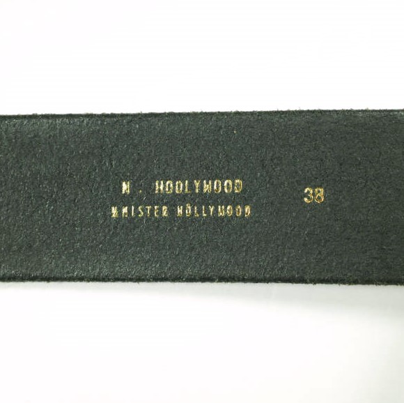 Rooster King ＆ Co. x N.HOOLYWOOD ルースターキング エヌハリウッド Buckleless Leather Belt バックルレスレザーベルト 38 ブラック_6