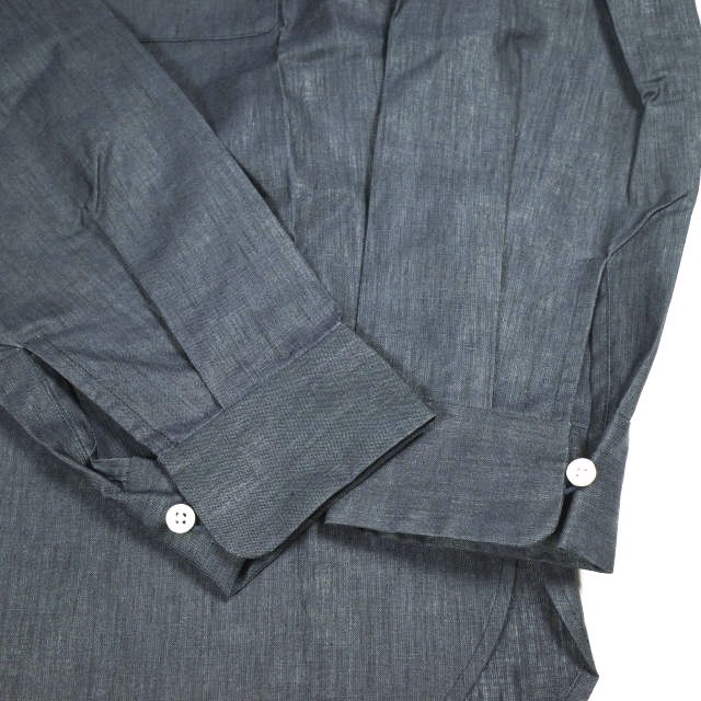 新品 un/unbient アン 日本製 LINEN REGULAR COLLAR SHIRTS リネン レギュラーカラーシャツ UISSH0218 3 NAVY アンビエント 長袖_4