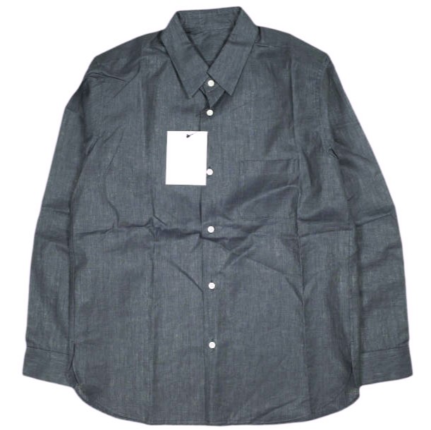 新品 un/unbient アン 日本製 LINEN REGULAR COLLAR SHIRTS リネン レギュラーカラーシャツ UISSH0218 3 NAVY アンビエント 長袖