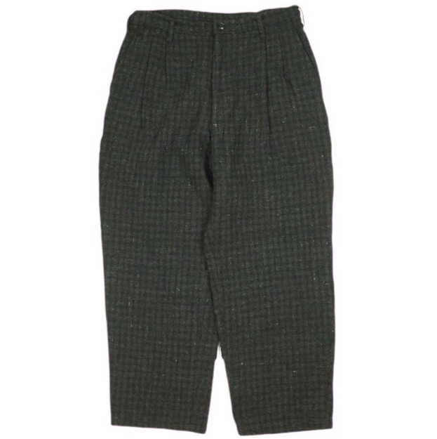 新品 un/unbient アン CLASSIC WOOL TWEED 2TUCK PANTS クラシックウールツイード2タックパンツ UNAP4419 2 Black Brown Check チェック