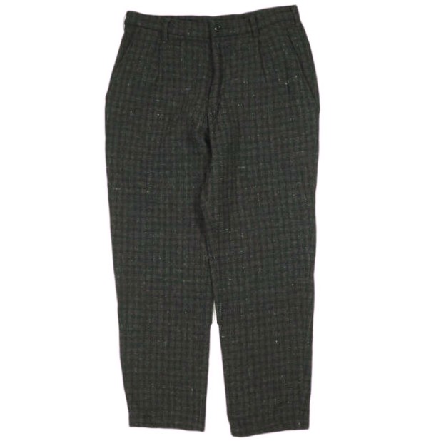 新品 un/unbient アン CLASSIC WOOL TWEED 1TUCK PANTS クラシックウールツイード1タックパンツ UNAP4319 2 Black Brown Check チェック