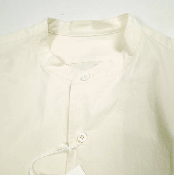新品 un/unbient アン 日本製 STAND-COLLAR SHIRT ブロードクロス スタンドカラーシャツ UNSSH2520-1 3 ECRU 長袖 バンドカラー トップス_3