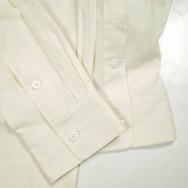 新品 un/unbient アン 日本製 STAND-COLLAR SHIRT ブロードクロス スタンドカラーシャツ UNSSH2520-1 3 ECRU 長袖 バンドカラー トップス_4