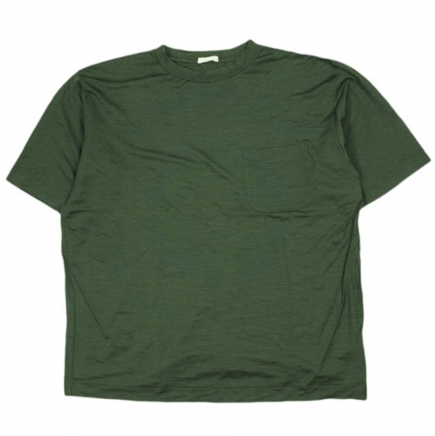 COMOLI コモリ 日本製 ウール天竺 半袖クルー M01-05009 2 Green Tシャツ トップス