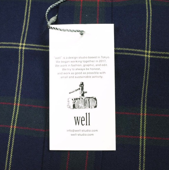 新品 well ウェル 21AW 日本製 HEMMING SHIRT ウールチェックシャツ WB21YY01 1 NAVY 長袖 トップス_3