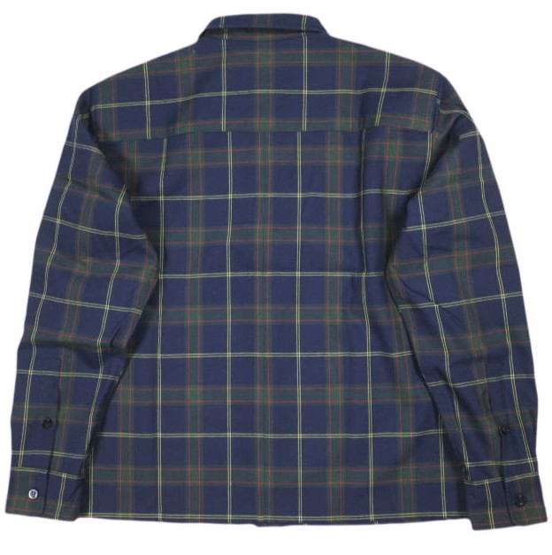 新品 well ウェル 21AW 日本製 HEMMING SHIRT ウールチェックシャツ WB21YY01 1 NAVY 長袖 トップス_1
