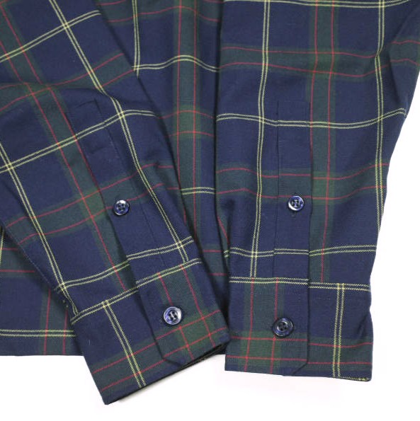 新品 well ウェル 21AW 日本製 HEMMING SHIRT ウールチェックシャツ WB21YY01 2 NAVY 長袖 トップス_6