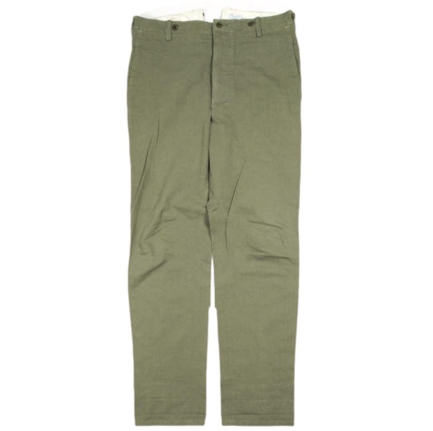 The crooked Tailor ザクルーキットテーラー 日本製 Pret-a-porter Work Trousers コットンツイル ワークトラウザーズ 46 Olive パンツ