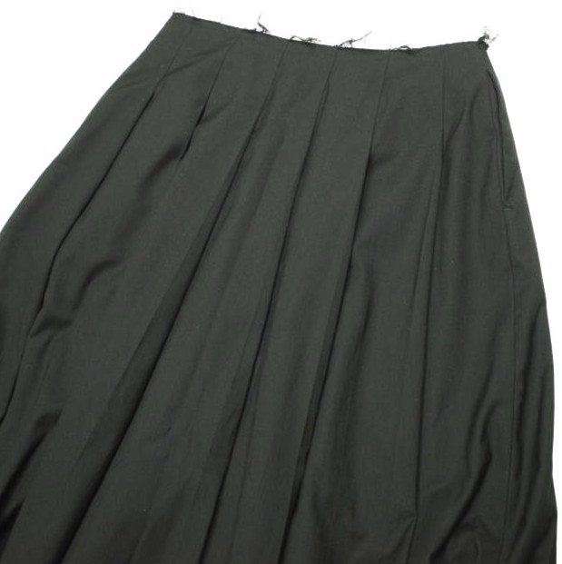 CITYSHOP シティショップ 25AW TR PLEATS SKIRT プリーツスカート 25060042822040 38 BLACK カットオフ ロング ボトムス_3