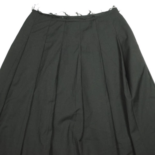 CITYSHOP シティショップ 25AW TR PLEATS SKIRT プリーツスカート 25060042822040 38 BLACK カットオフ ロング ボトムス_4