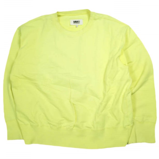 MM6 メゾンマルジェラ 19SS スリーブアウトクルーネックオーバーサイズスウェット S32GU0097 S25328 S YELLOW トレーナー 土屋太鳳着用