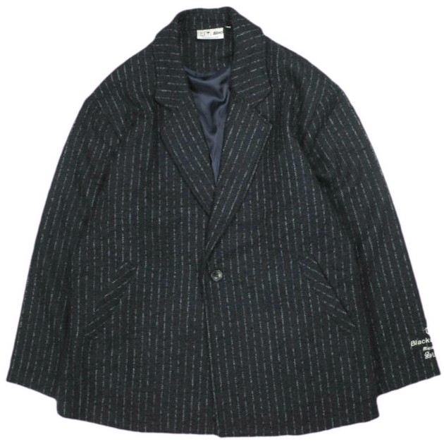 sulvam x BLACK EYE PATCH サルバム ブラックアイパッチ TAILORED JACKET ブークレウール ピンストライプ テーラードジャケット XL NAVY