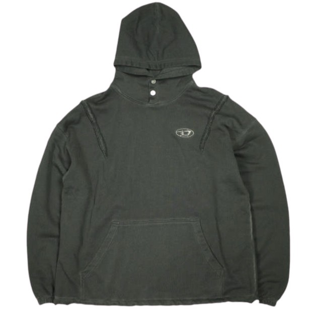 DIESEL x THUG CLUB ディーゼル サグクラブ 25AW 別注 S-THUG-HOODIE / 93RA スウェットプルオーバーパーカー P01579-0SPCF L BLACK