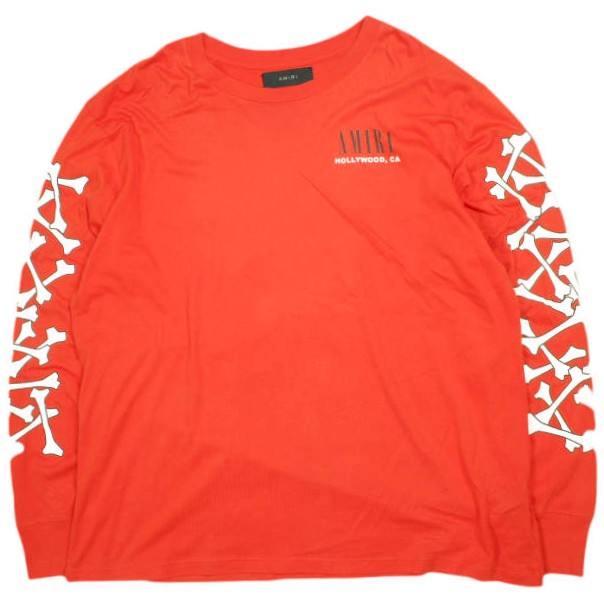 AMIRI アミリ 22SS BONES STACKED LONG SLEEVE TEE ハリウッドロゴ 
