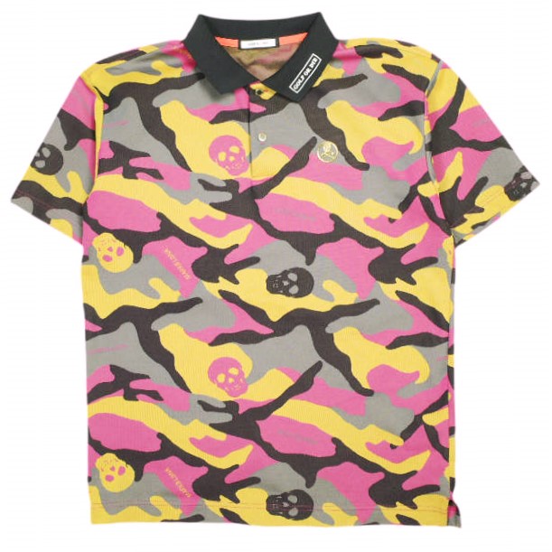 MARK&LONA ポロシャツ 48 カモフラ スカル GOLF OR DIE MARK&LONA