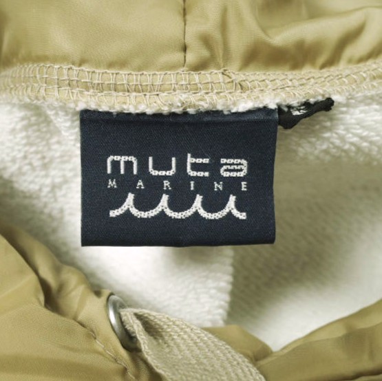 muta MARINE ムータ マリン 日本製 中綿フード切替パーカー MMJC-443065 5(M) WHITE/BEIGE 裏毛 プルオーバー ゴルフ サーフ トップス