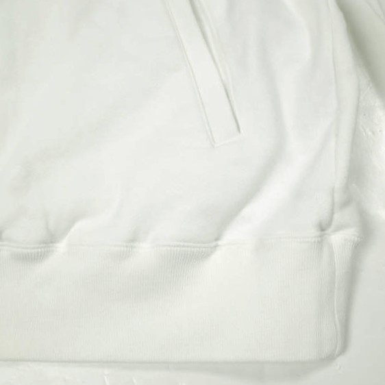 muta MARINE ムータ マリン 日本製 中綿フード切替パーカー MMJC-443065 5(M) WHITE/BEIGE 裏毛 プルオーバー ゴルフ サーフ トップス