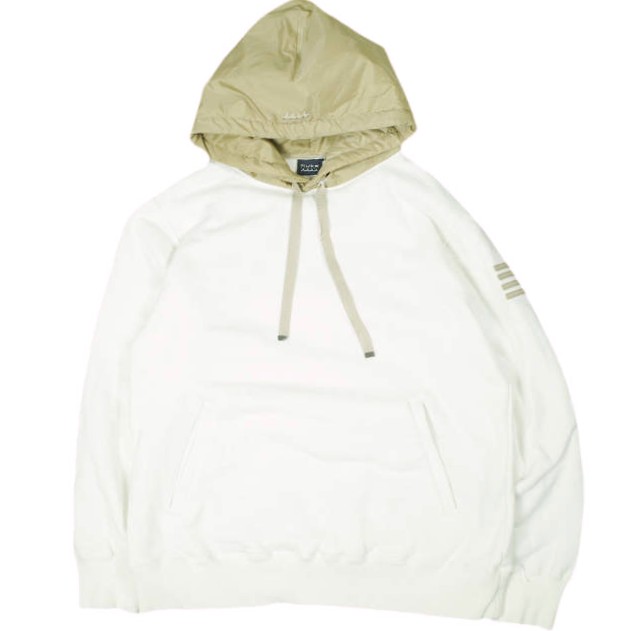 muta MARINE ムータ マリン 日本製 中綿フード切替パーカー MMJC-443065 5(M) WHITE/BEIGE 裏毛 プルオーバー ゴルフ サーフ トップス