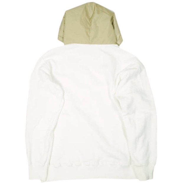muta MARINE ムータ マリン 日本製 中綿フード切替パーカー MMJC-443065 5(M) WHITE/BEIGE 裏毛 プルオーバー ゴルフ サーフ トップス