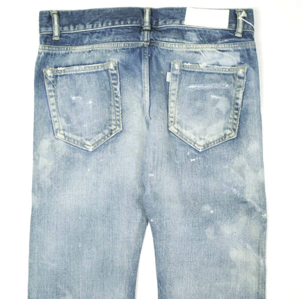 新品 NOVE ノーヴェ Damaged Repaired Stretch Denim Pants skinny leg 