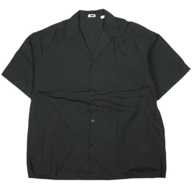 H BEAUTY＆YOUTH エイチ ビューティーアンドユース 120/2 ワイダー スシ オープンカラーシャツ 1216-250-3026 M BLACK 半袖 THOMAS MASON