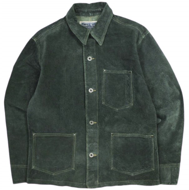 RRL ダブルアールエル インディゴ ラフアウトスエードジャケット 782962489001 M Indigo Double RL レザージャケット 定価418,000円 108,900円