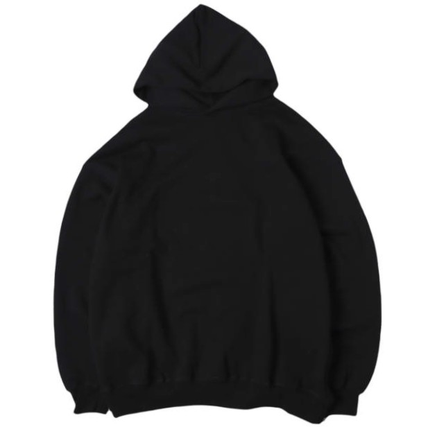新品 Graphpaper グラフペーパー 25SS 日本製 AZUMA TERRY HOODIE GU251-70196B 2 BLACK 裏毛 スウェットプルオーバーパーカー トップス