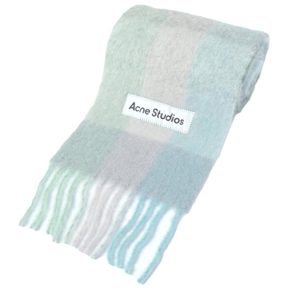 新品 Acne Studios アクネストゥディオズ 25AW MOHAIR CHECKED SCARF モヘアチェックスカーフ FN-UX-SCAR000115 マフラー 定価51,700円 25,980円