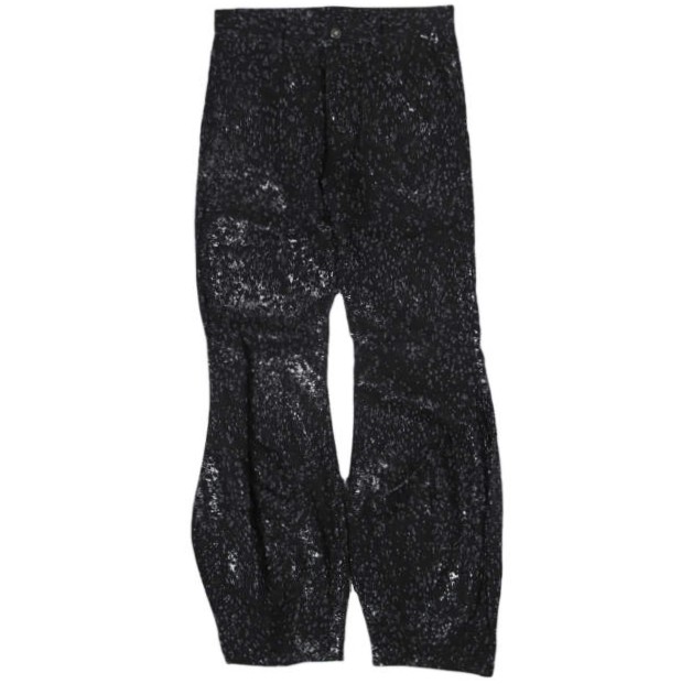 NAM ナム 日本製 TRUMPET DENIM HAKU GALACTIC ダメージ&ペイント加工 トランペットデニム 2 BLACK ジップフライ ジーンズ パンツ