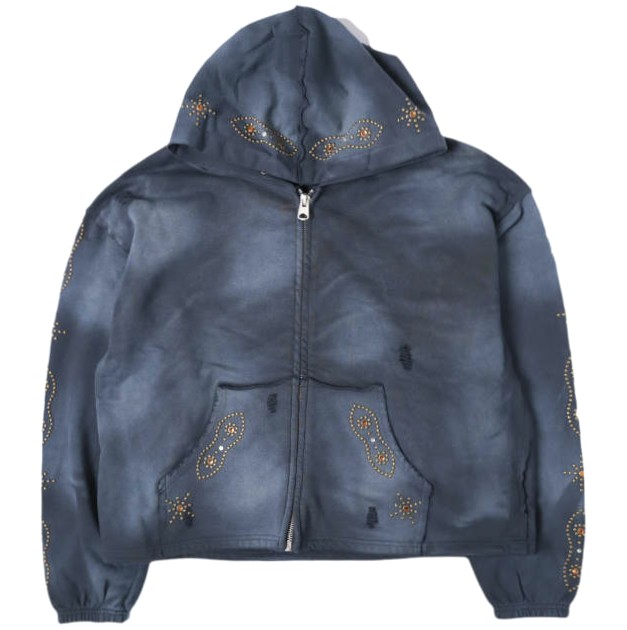 Danke Schon ダンケシェーン 26SS STUDS SWT ZHD スタッズ スウェットジップアップパーカー 250932 L NAVY L.H.P. 裏毛 トップス