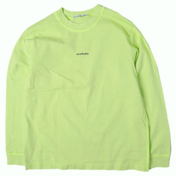 Acne Studios アクネストゥディオズ EXTORR STAMP L/S T-SHIRTS ロゴプリント ロングスリーブTシャツ BL0279 FN-MN-TSHI000354 M LIME