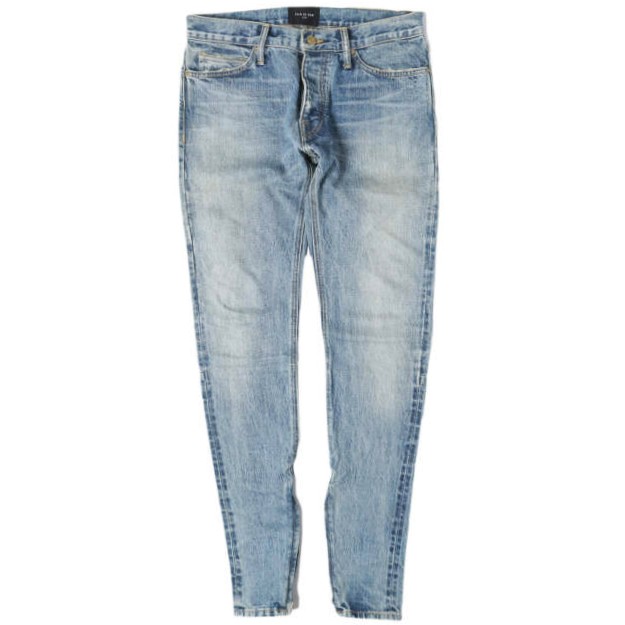 FEAR OF GOD フィアオブゴッド SELVEDGE DENIM BLEACH VINTAGE JEAN 裾 