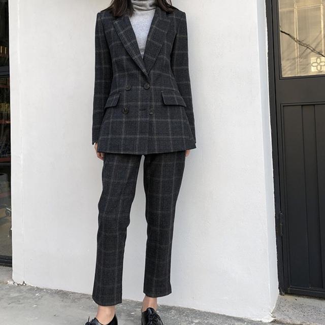 オフィス パンツ レディース チェック セットアップ レディース フォーマル パンツスーツ おしゃれ チェック柄 韓国 カジュアルスーツの通販はau Pay マーケット Prism One Au Pay マーケット店