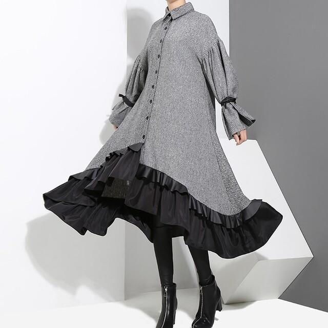 アシンメトリー ワンピース レディース ロングワンピース シャツワンピース ロング丈 襟付き 長袖 ボリューム袖 ゆったり フィッシュテーの通販はau Pay マーケット Prism One Au Pay マーケット店 アシンメトリー ワンピース レディース ロングワンピース シャツワンピース ロング丈 襟付き 長袖 ボリューム袖 ゆったり フィッシュテーの通販はau Pay マーケット Prism One Au Pay マーケット店