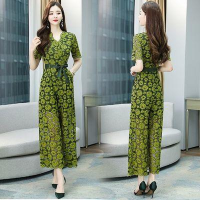 パンツドレス 花柄 ワイドパンツ セットアップ レディース 大きいサイズ 体型カバー 着痩せ 母親 ママ リゾート 2次会 二次会 発表会 Vの通販はau Pay マーケット Prism One Au Pay マーケット店