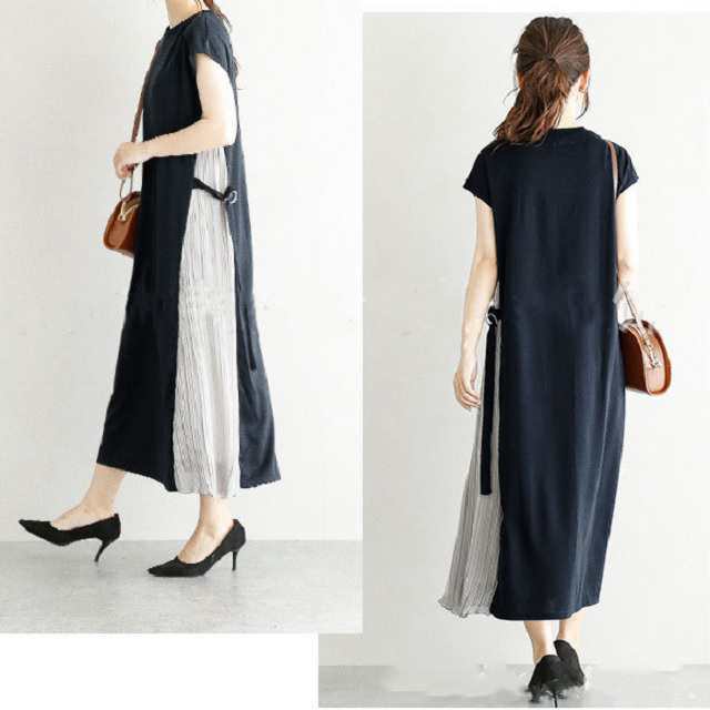 ワンピース サイドプリーツ ワンピース ロングワンピース ラウンドネック 半袖 無地 着痩せ プリーツ きれいめ 春 夏の通販はau Pay マーケット Prism One Au Pay マーケット店 ワンピース サイドプリーツ ワンピース ロングワンピース ラウンドネック 半袖 無地 着痩せ プリーツ きれいめ 春 夏の通販はau Pay マーケット Prism One Au Pay マーケット店