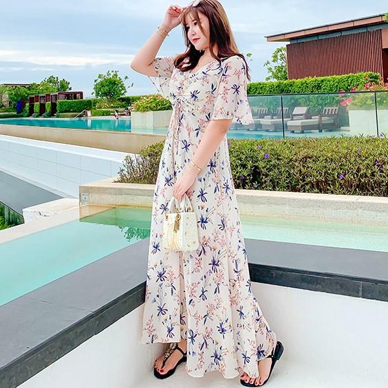 格安 カシュクールワンピースロング 半袖 マキシワンピース 花柄のワンピース ｖネック フレア袖 大きいサイズ 体型カバー メンズライク 即納 全国送料無料 Carlavista Com