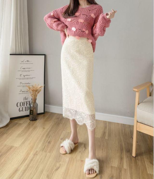 春新作スカート 総レーススカート レディース 秋 冬 春 タイトスカート ミモレ丈 スカート セミタイト レース オフィス 透け感 カジュアの通販はau Pay マーケット Prism One Au Pay マーケット店
