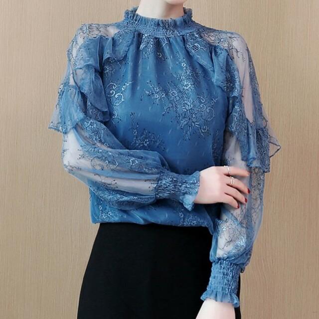 秋冬 レディース シースルー トップス 大きいサイズ 花柄 レース 刺繍 ブラウス レディース 長袖 秋冬 ボトムネック おしゃれの通販はau Pay マーケット Prism One Au Pay マーケット店