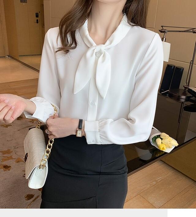 春新作 レディース ブラウス レディース 韓国 ブラウス 春 オフィス シャツ ブラウス レディース 長袖 大人可愛い シャツ トップス ボウの通販はau Pay マーケット Prism One Au Pay マーケット店