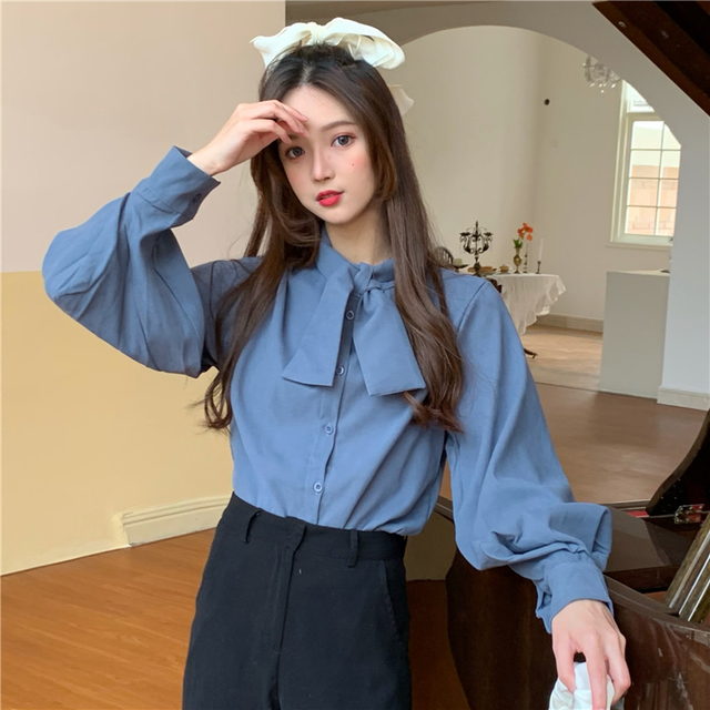 春新作 レディース ブラウス レディース 韓国 ブラウス 春 オフィス シャツ ブラウス レディース 長袖 大人可愛い シャツ トップス ボウの通販はau Pay マーケット Prism One Au Pay マーケット店