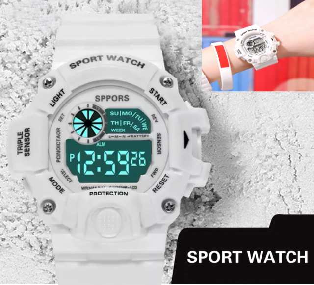 期間限定でセール スポーツ腕時計 腕時計 時計 デジタル式 LED デジタル腕時計 デジタル 自転車 スポーツ アウトドア キャンプ ランニング  男女