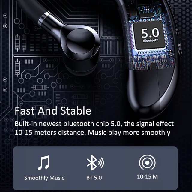 2 Bluetooth イヤホン ワイヤレスイヤホン 耳掛け型 イヤフォン イヤホンマイク 片耳 USB 充電 高音質 超軽量 テレワーク  ブラックの通販はau PAY マーケット - T＆Nストアー