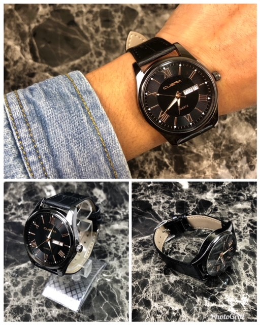 腕時計 時計 ギリシャ文字 メンズ腕時計 アナログ メンズ クォーツ レザー ベルト バンド 革 カレンダー 曜日 日付 ウォッチ ブラッの通販はau Pay マーケット T Nストアー