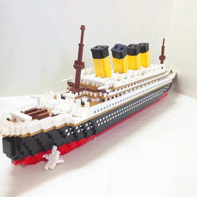 レゴ 互換品 タイタニック号 ビッグクルーズ船 3Dモデル ダイナミック