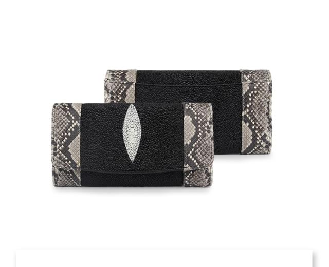エイ革 スティングレイ レディース 長財布 クラッチ財布 マネーケース 蛇革 金運アップ 風水の通販はau Pay マーケット With Life