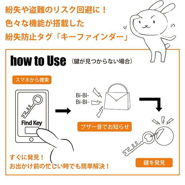 スマホ連動 キーファインダー GPS機能 探し物発見器 盗難防止 忘れ物