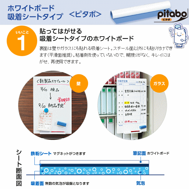 コクヨ ピタボ 吸着マグネットホワイトボードシート 無地120×90cmの通販はau PAY マーケット 文具市場 W店 au PAY  マーケット－通販サイト