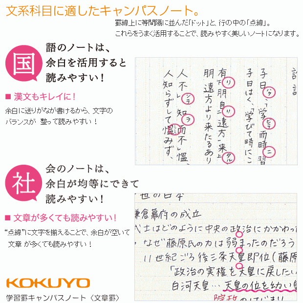 学習罫キャンパスノート 5冊 文章が読みやすいドット入りの通販はau Pay マーケット 文具市場 W店